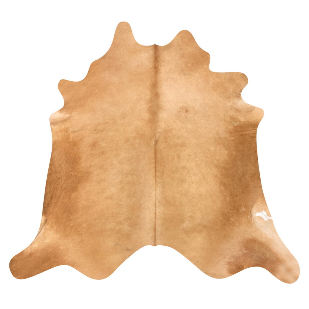 Natural Brazilian Caramel Cowhide | Large