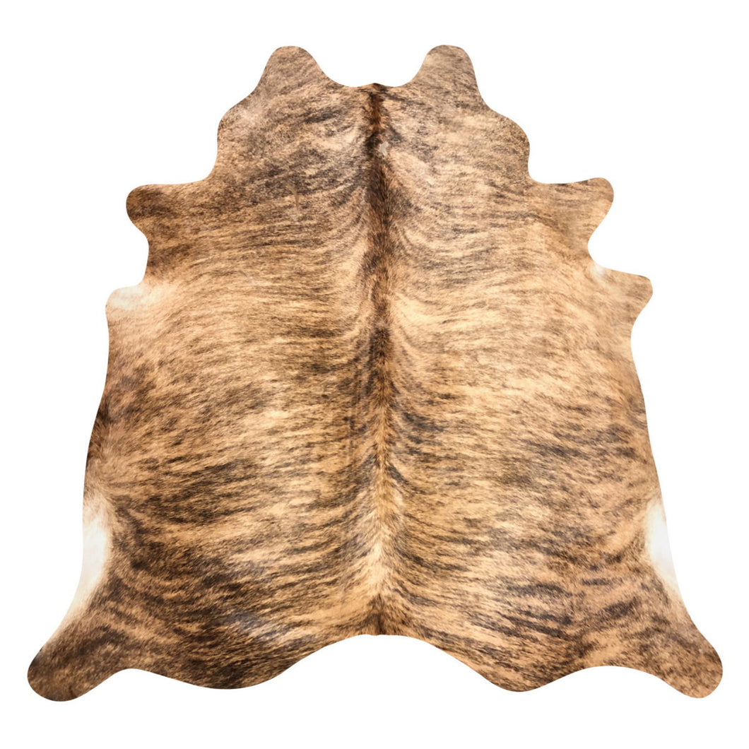 Natural Brazilian Light Brindle Cowhide | Large