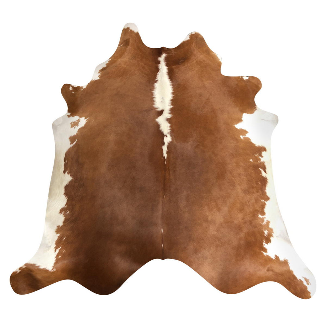 Natural Brazilian Hereford Cowhide | Large