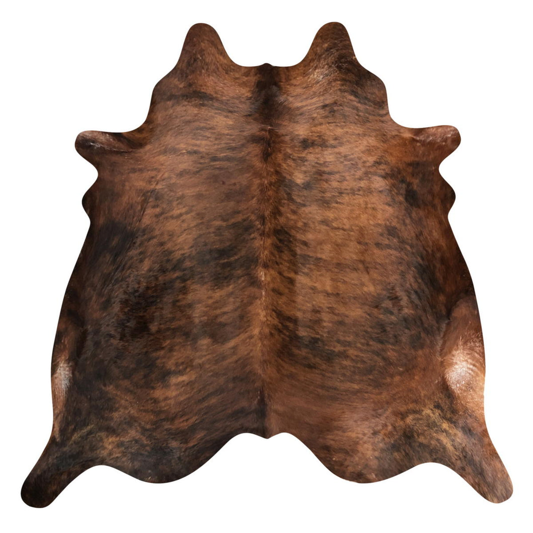 Natural Brazilian Dark Brindle Cowhide | Large