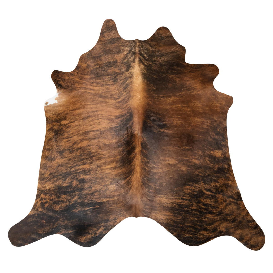 Natural Brazilian Medium Brindle Cowhide | Large