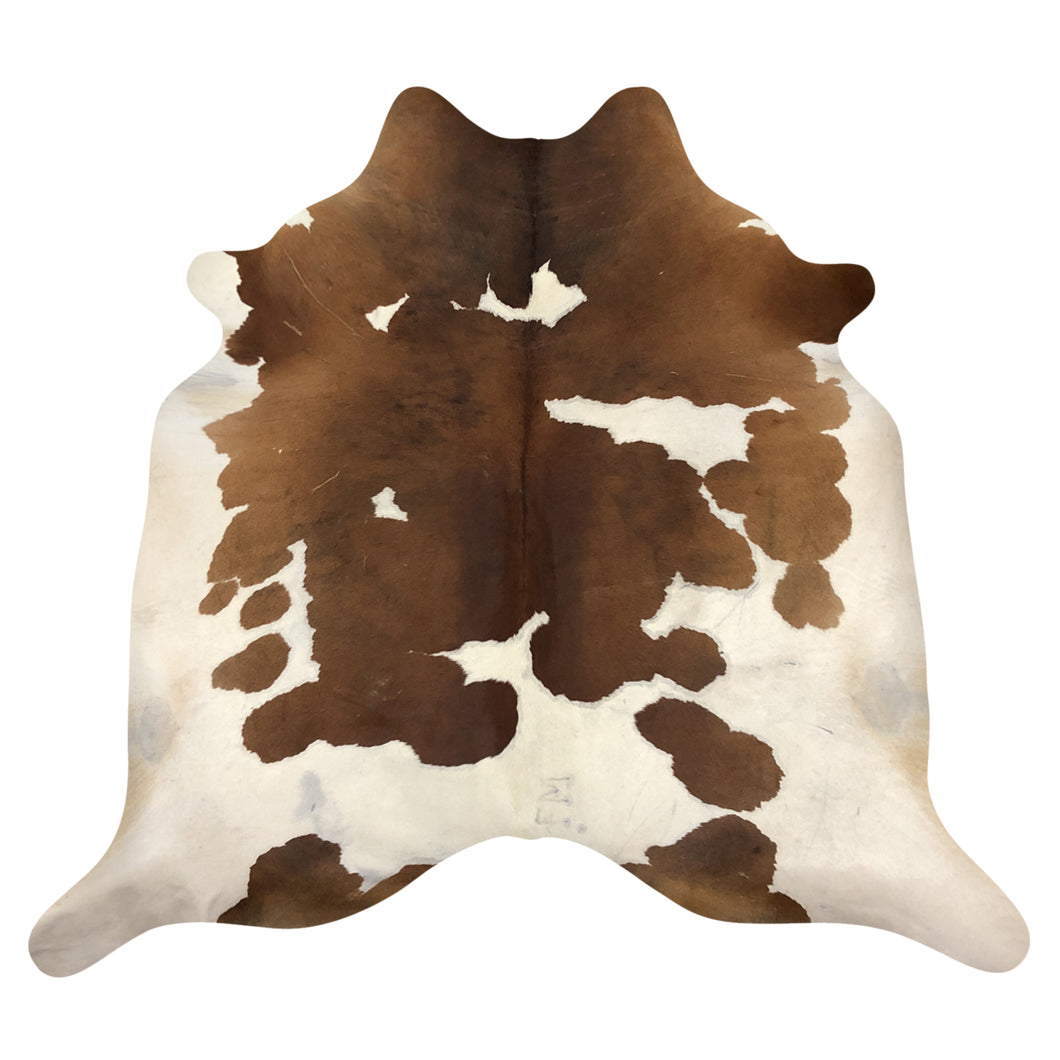 Natural Brazilian Brown & Ivory Cowhide | Large