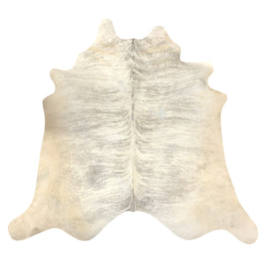 Natural Brazilian Ivory & Grey Brindle Cowhide | Small