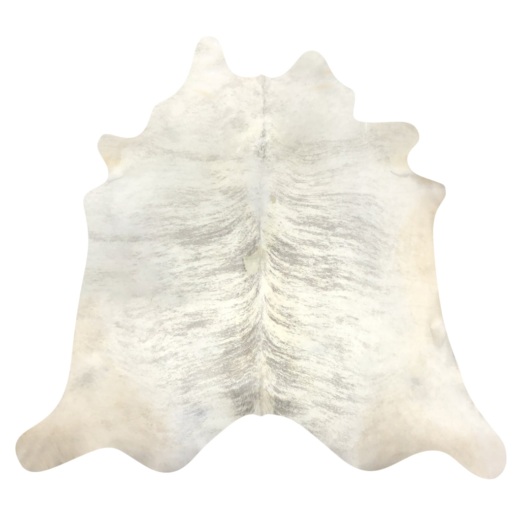 Natural Brazilian Ivory & Grey Brindle Cowhide | Medium