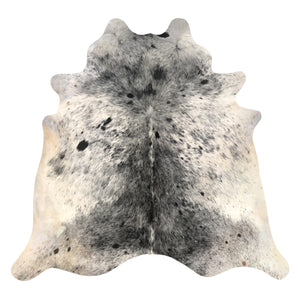 Natural Brazilian Salt & Pepper Ivory & Espresso Cowhide | Medium
