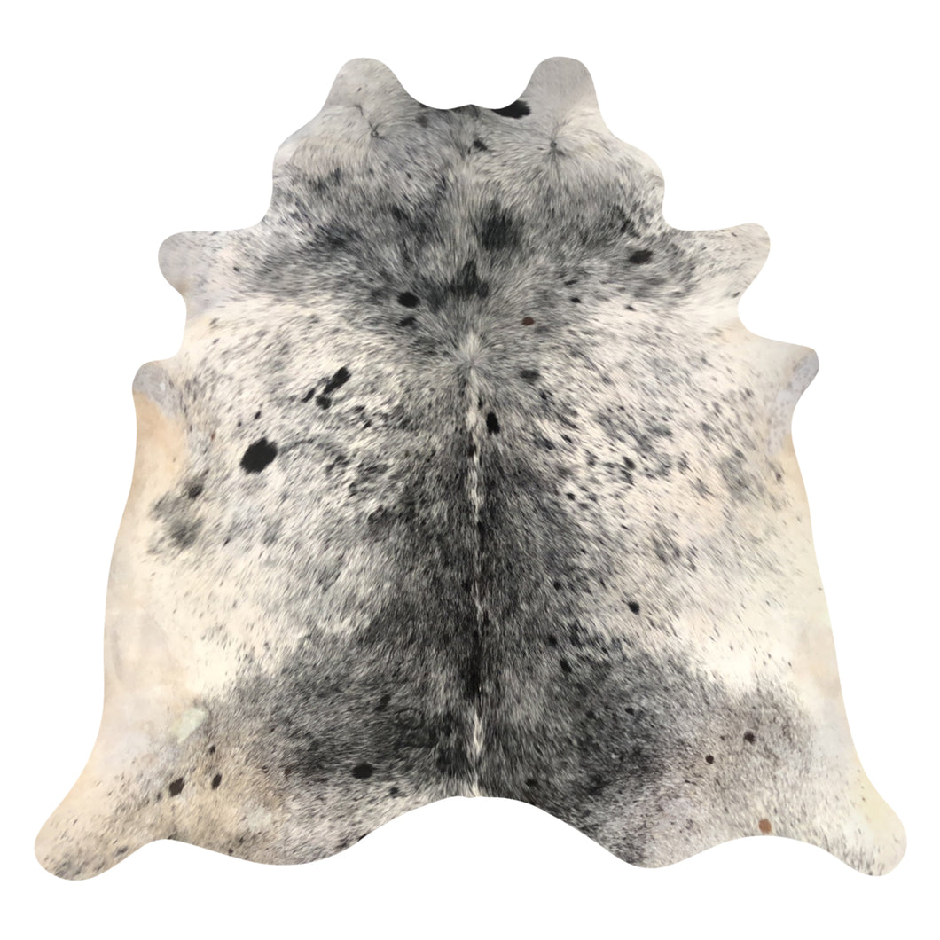 Natural Brazilian Salt & Pepper Ivory & Espresso Cowhide | Medium