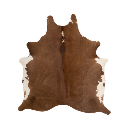 Natural Brazilian Cowhide Rug -  Mocha & Ivory