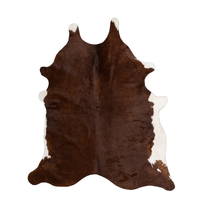 Natural Brazilian Cowhide Rug -  Chocolate & Ivory