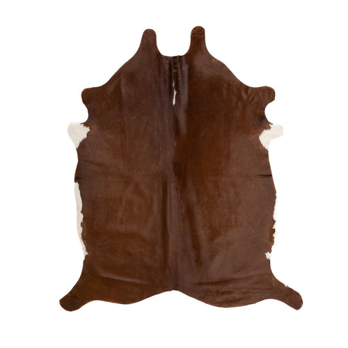 Natural Brazilian Cowhide Rug -  Mocha & Ivory
