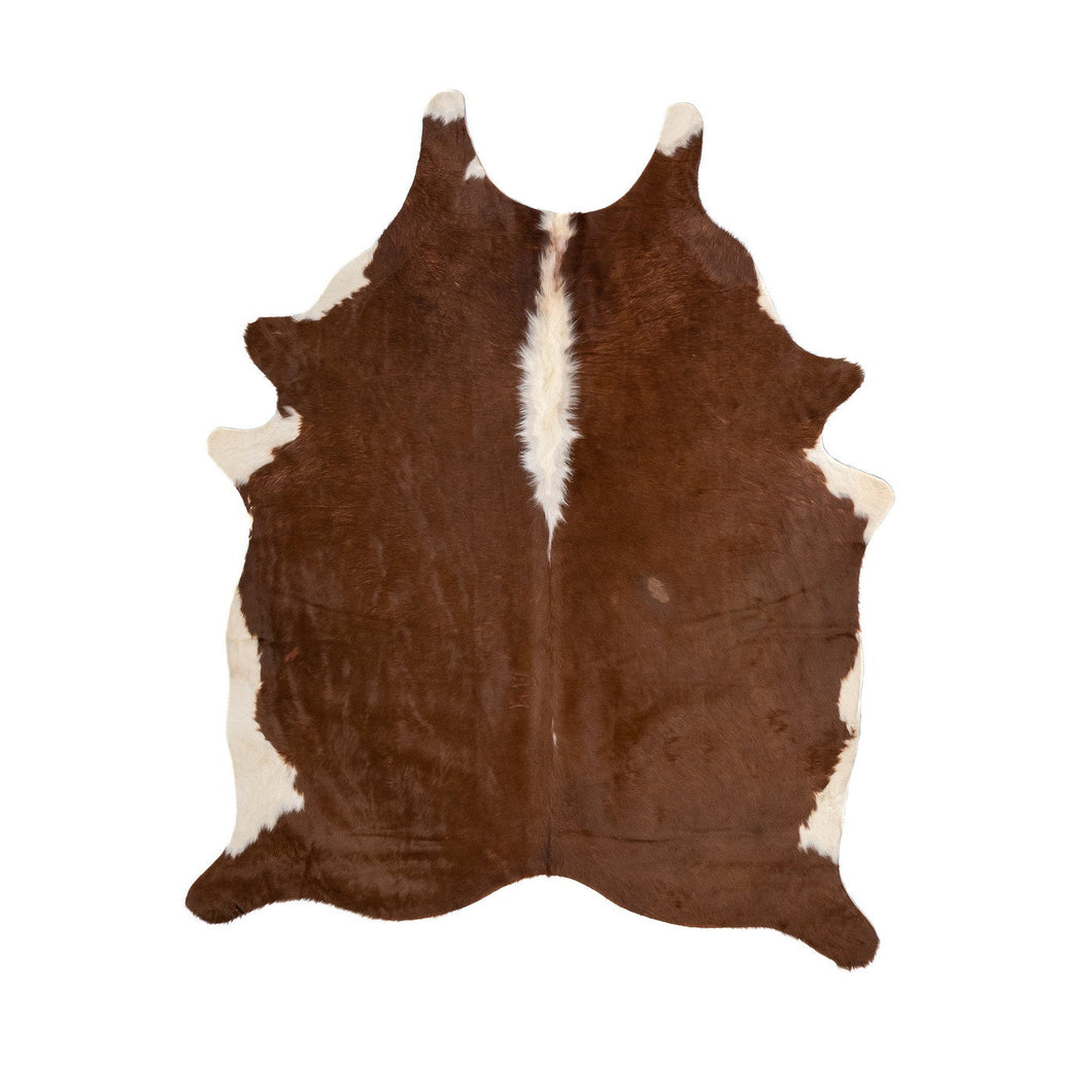 Natural Brazilian Cowhide Rug -  Mocha & Ivory