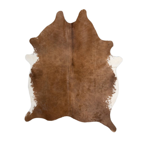 Natural Brazilian Cowhide Rug -  Mocha & Ivory