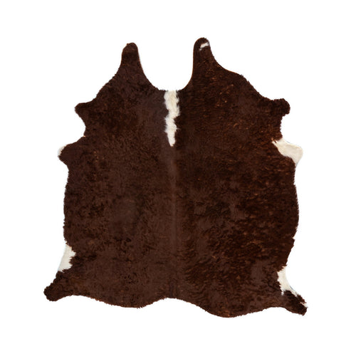 Natural Brazilian Cowhide Rug -  Chocolate & Ivory