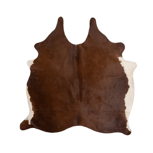Natural Brazilian Cowhide Rug -  Mocha & Ivory