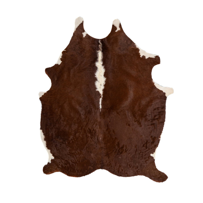 Natural Brazilian Cowhide Rug -  Chocolate & Ivory