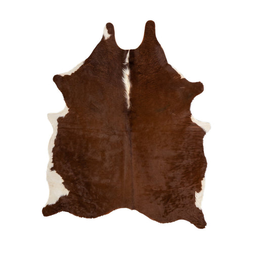 Natural Brazilian Cowhide Rug -  Chocolate & Ivory