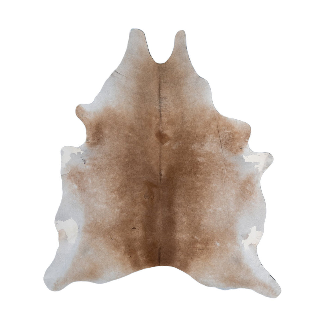Natural Brazilian Cowhide Rug -  Caramel & Beige