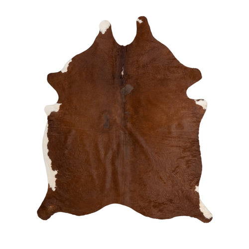 Natural Brazilian Cowhide Rug -  Mocha & Ivory