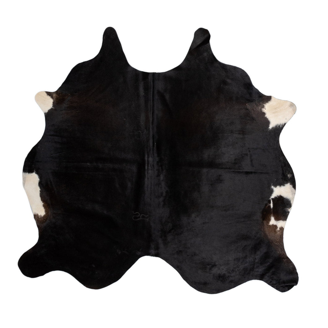 Natural Brazilian Cowhide Rug -  Espresso & Ivory