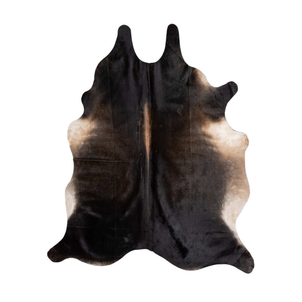 Natural Brazilian Cowhide Rug -  Espresso, Caramel & Ivory