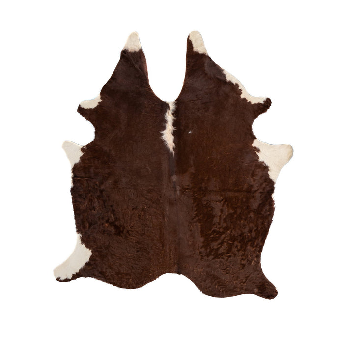 Natural Brazilian Cowhide Rug -  Chocolate & Ivory