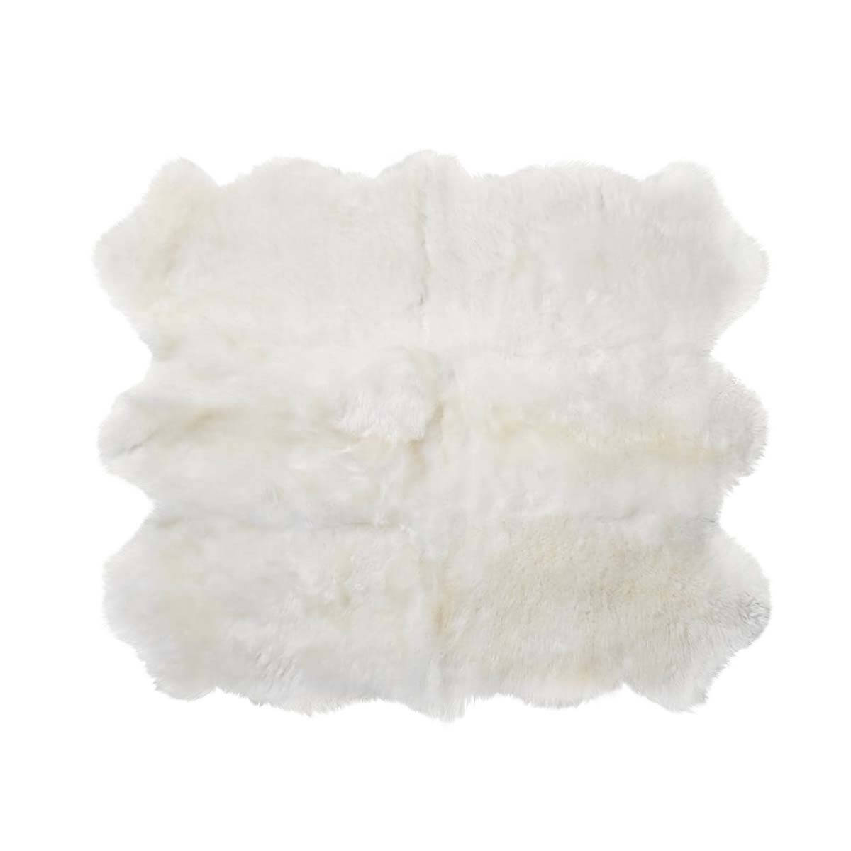 Premium New Zealand Sheepskin, Sexto 6' x 6' , X-Large, Ivory