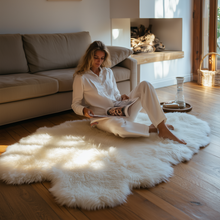 Load image into Gallery viewer, Quad Natural Premium New Zealand Sheepskin Rug &amp; Throw, W4' x L6', Ivory