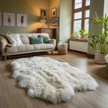 Load image into Gallery viewer, Quad Natural Premium New Zealand Sheepskin Rug &amp; Throw, W4' x L6', Ivory